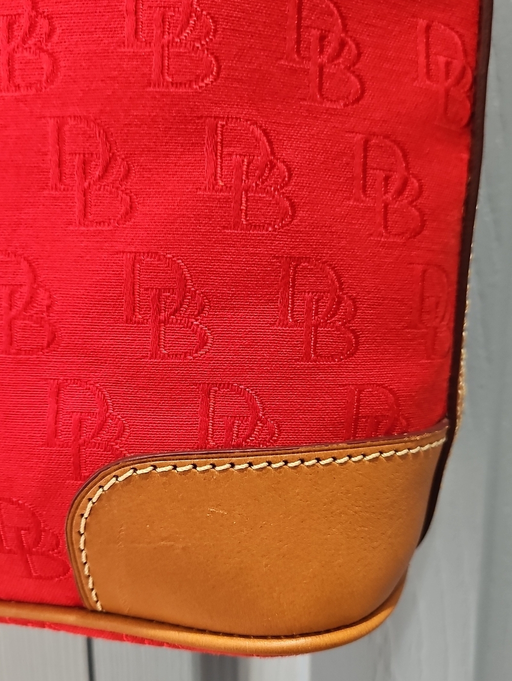 🌹 BIG WEEKEND SALE Dooney & Bourke Red Richmond Shopper Tote - Picture 5 of 16